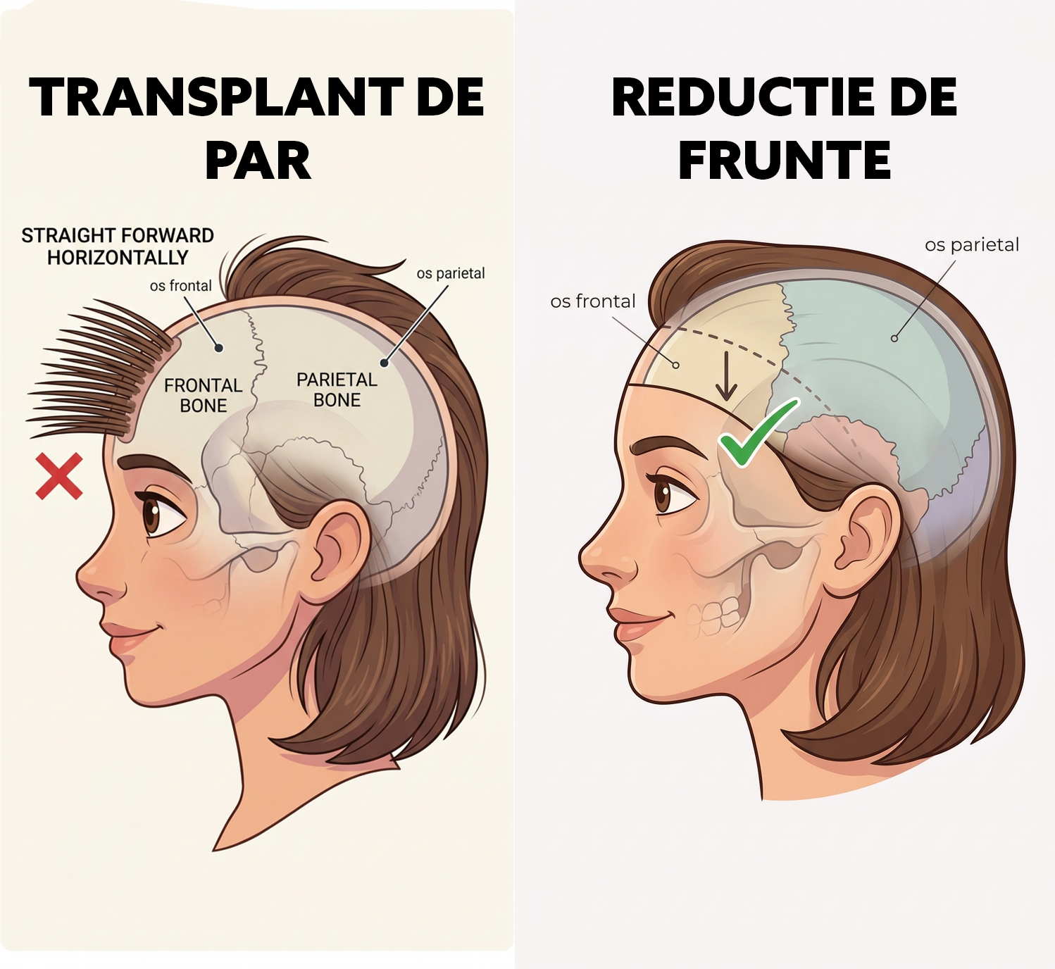 REDUCERE FRUNTE VS TRANSPLANT FEMEI
