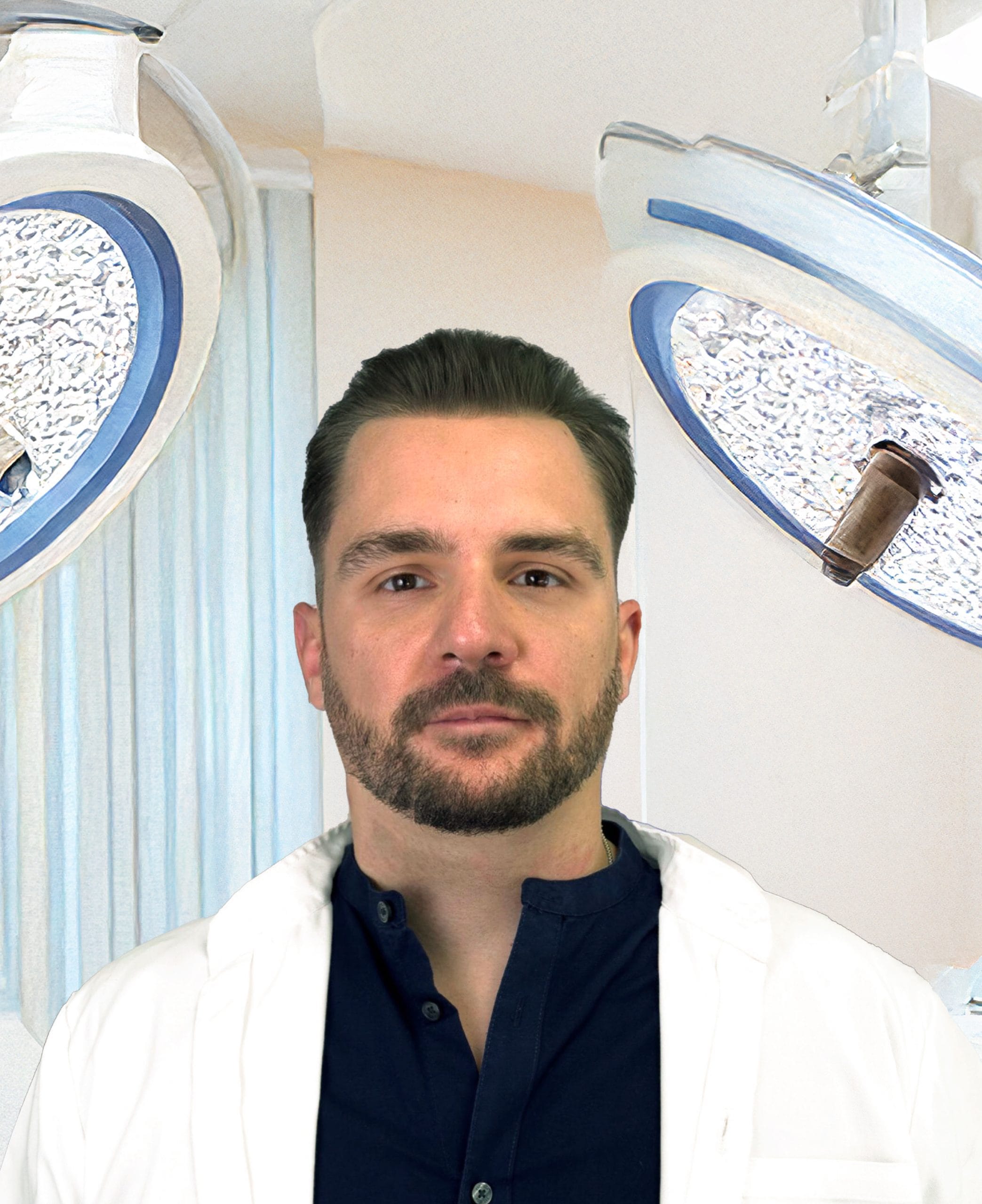 Medic specialist în halat alb, în sala de operație. Sănătate și chirurgie.